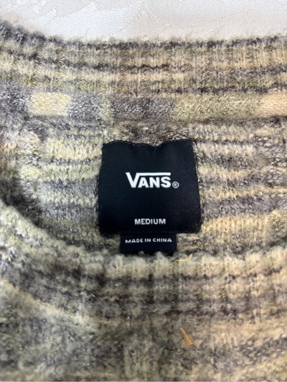 Vans Men's Olive Marled Crew Sweatshirt